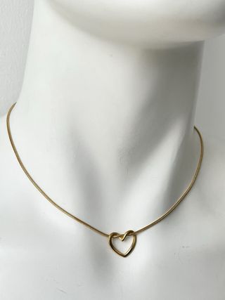 Collana con ciondolo cuore in acciaio 45 cm Nuova