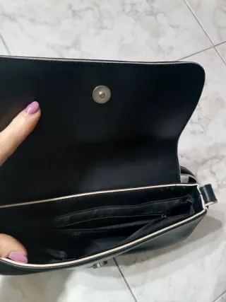 Borsetta rigida ecopelle nera