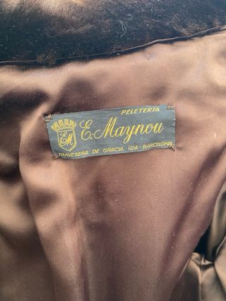 Abrigo piel E.Maynou Marrón