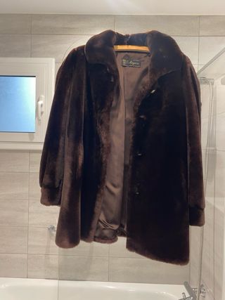 Abrigo piel E.Maynou Marrón