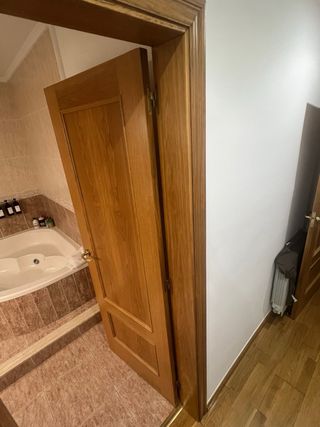 Puerta maciza roble block izquierda