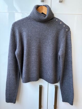 Jersey de punto gris con estrellas Talla XS