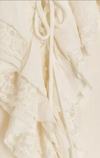 Vestido Zara Verano Volantes Encaje Talla S