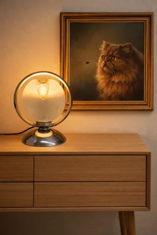 Candeeiro Flor Opala Vidro Metal