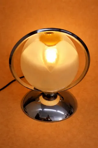 Candeeiro Flor Opala Vidro Metal