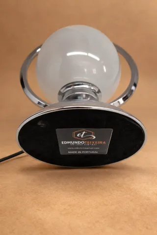 Candeeiro Flor Opala Vidro Metal