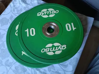 2 discos de pesa Gym80 10kg verdes