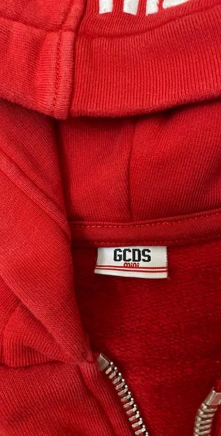 Felpa GCDS Crew bimbo rossa