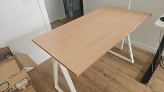 Mesa de ordenador madera y metal