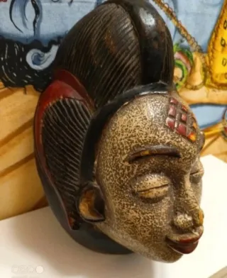 Maschera Africana Étnica Punu mascara madera