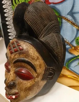 Maschera Africana Étnica Punu mascara madera