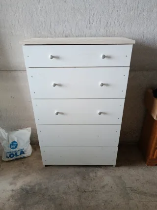 Sinfonier blanco 5 cajones