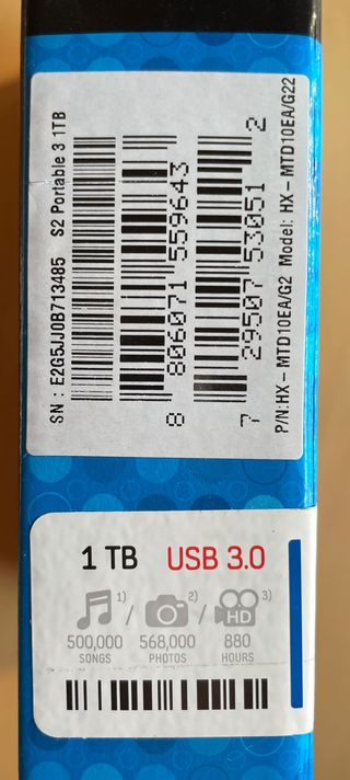 Disco Duro Externo Samsung S2 1TB USB 3.0