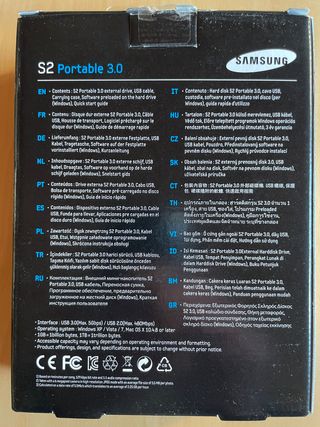 Disco Duro Externo Samsung S2 1TB USB 3.0