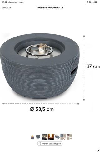 Calefactor de gas exterior con llama NO negociable