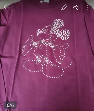 Camiseta Mickey Mouse con pedrería