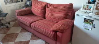 Sofá Cama Rosa/Rojo