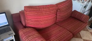 Sofá Cama Rosa/Rojo