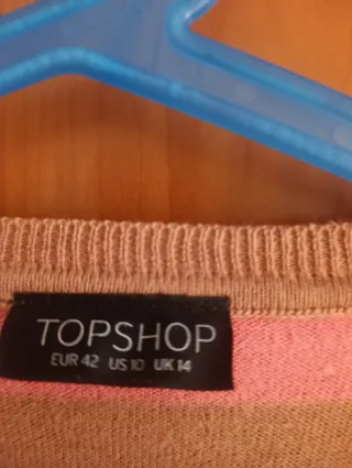 Rebeca  rayas beige y rosa