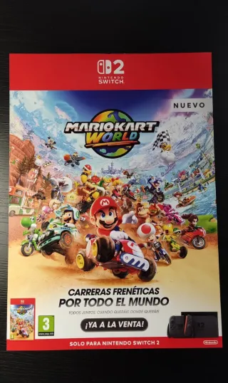Lámina Publicidad Mario Kart World Nintendo Switch