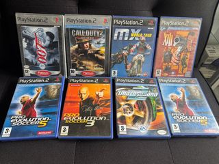 Lote 8 Cajas de Juegos PlayStation 2 PS2
