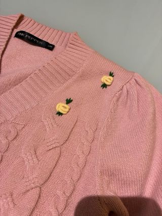 Twinset bambina rosa con fiori