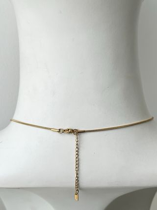 Collana Bassotto in acciaio dorato 45 cm - Nuova