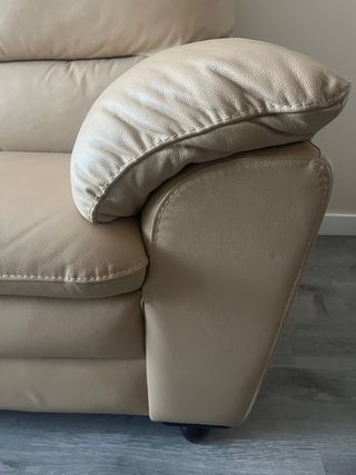 Sofá Losbu Piel Beige