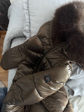 Chaqueta acolchada mujer marrón