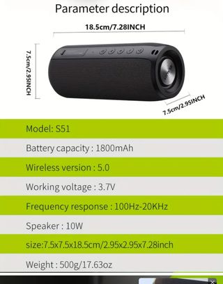 Altavoz Bluetooth Zealot Negro Nuevo