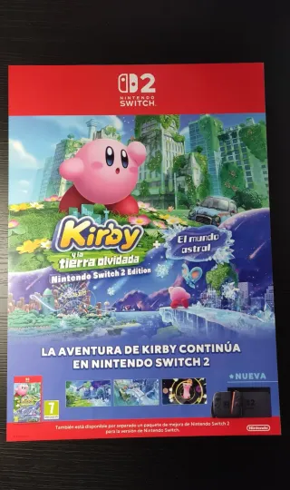 Lámina Publicidad Kirby y la Tierra Olvidada