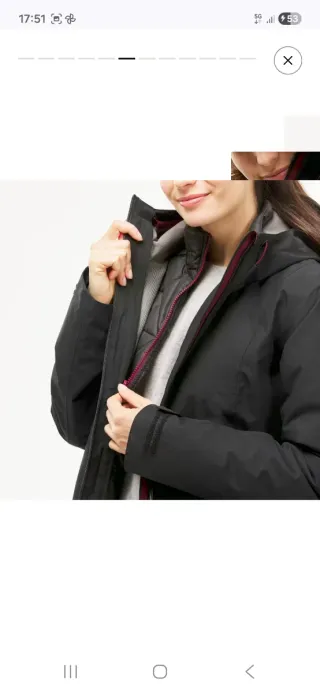 Chaqueta Montaña Quechua Negra Talla M