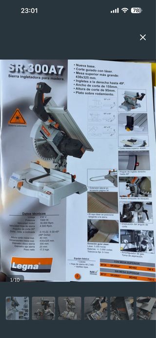 Sierra Ingletadora Legna SR300A7