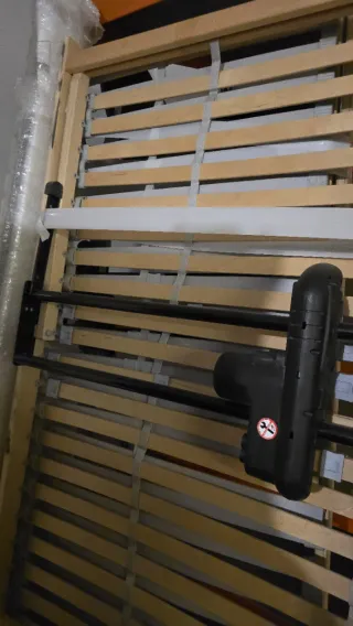 Cama de matrimonio 160 negra + cabecero articulado