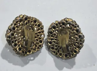 Rari orecchini clips perle e strass anni '30