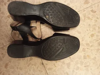 Sandalias Negras Beige Mujer