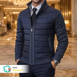 Jersey Cárdigan Acolchado de Hombre