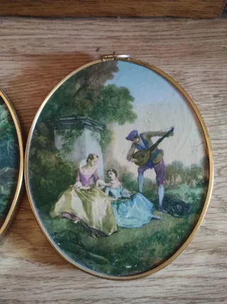 2 Cuadros Ovalados Decorativos