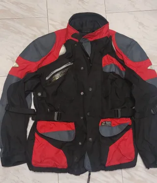 Chaqueta Moto Touring Glover Negra y Roja
