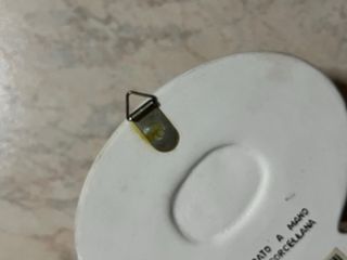 Acquasantiera in porcellana fine con angeli