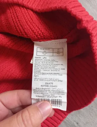 Maglione rosso leggero taglia XS