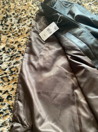 Trench Mango Polipiel Marrón Talla M