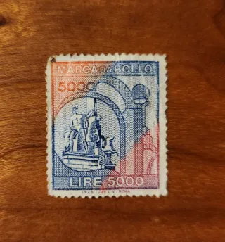 Francobollo Lire 5000 Marca da Bollo