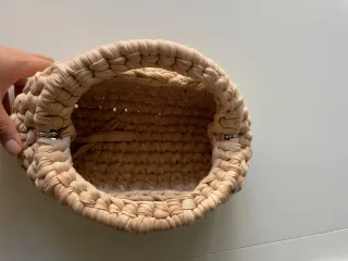 Borsa uncinetto beige clutch bag