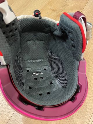 Casco e maschera sci rosa