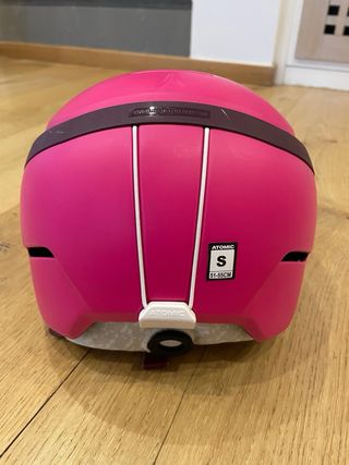 Casco e maschera sci rosa