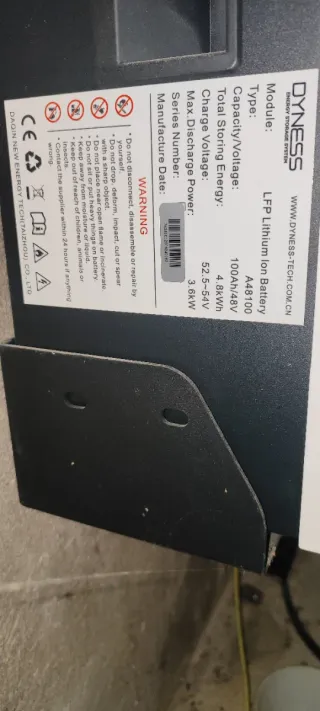 Batería Litio Dyness A48100