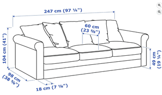 Sofá GRÖNLID Ikea 3 plazas