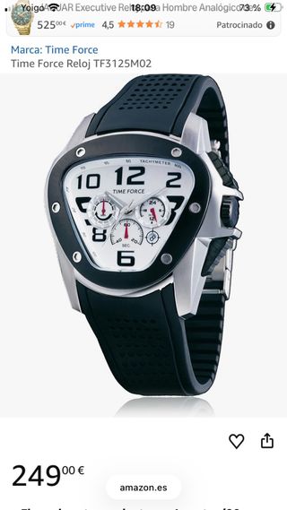 Reloj TIME FORCE Negro y Rojo