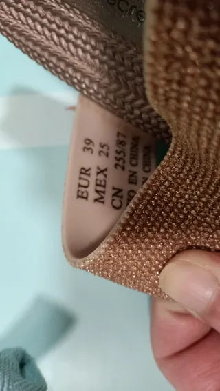 Sandalias Brillo Doradas